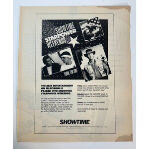 Vintage 1988 Showtime Movie Channel HBO Advertisement Print Ad READ Stains
